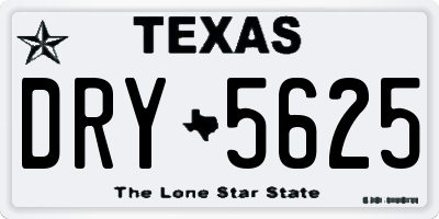 TX license plate DRY5625