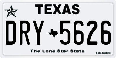 TX license plate DRY5626