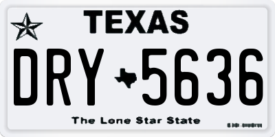 TX license plate DRY5636