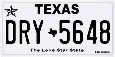 TX license plate DRY5648