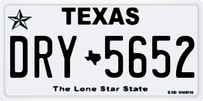 TX license plate DRY5652