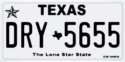 TX license plate DRY5655