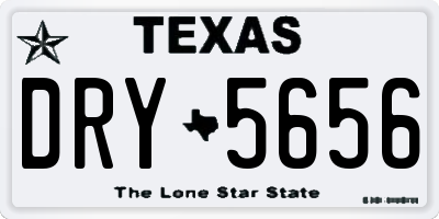 TX license plate DRY5656