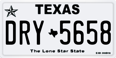TX license plate DRY5658