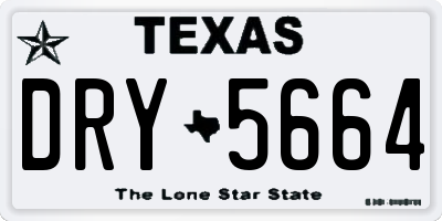 TX license plate DRY5664