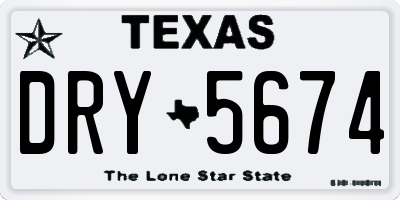 TX license plate DRY5674