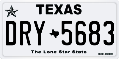 TX license plate DRY5683