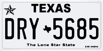 TX license plate DRY5685