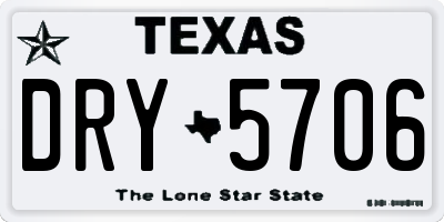 TX license plate DRY5706