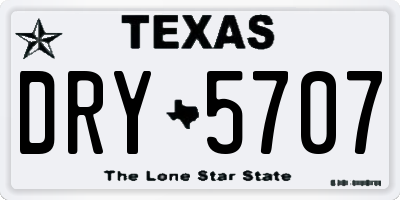 TX license plate DRY5707