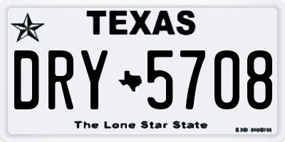 TX license plate DRY5708
