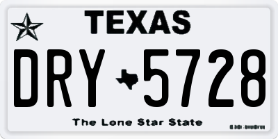 TX license plate DRY5728