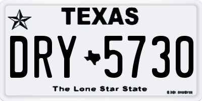 TX license plate DRY5730