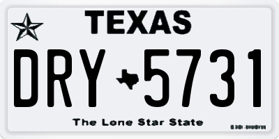 TX license plate DRY5731