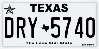 TX license plate DRY5740