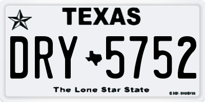 TX license plate DRY5752