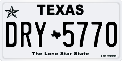 TX license plate DRY5770