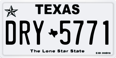 TX license plate DRY5771