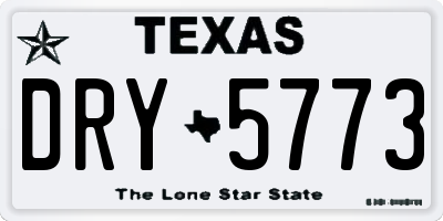 TX license plate DRY5773