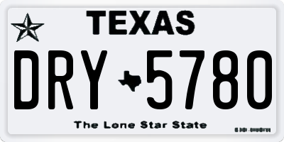 TX license plate DRY5780