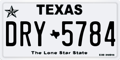 TX license plate DRY5784