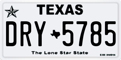 TX license plate DRY5785