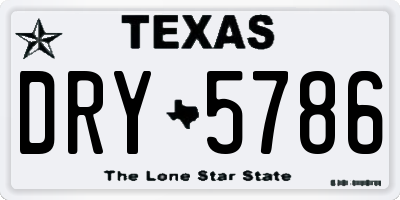 TX license plate DRY5786