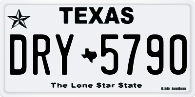 TX license plate DRY5790