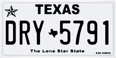 TX license plate DRY5791