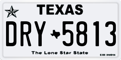 TX license plate DRY5813