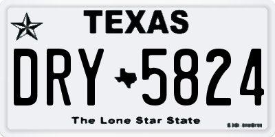 TX license plate DRY5824
