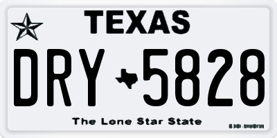 TX license plate DRY5828