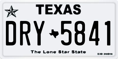 TX license plate DRY5841