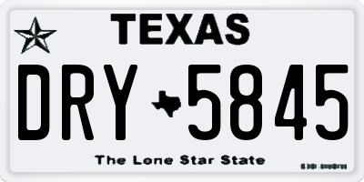 TX license plate DRY5845