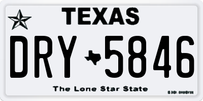 TX license plate DRY5846