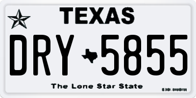 TX license plate DRY5855