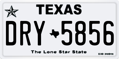 TX license plate DRY5856