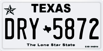 TX license plate DRY5872