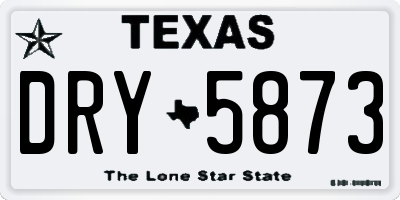 TX license plate DRY5873