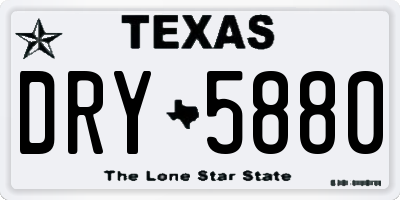 TX license plate DRY5880