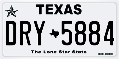 TX license plate DRY5884