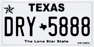 TX license plate DRY5888