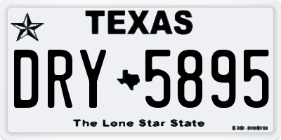 TX license plate DRY5895