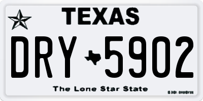 TX license plate DRY5902