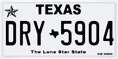 TX license plate DRY5904