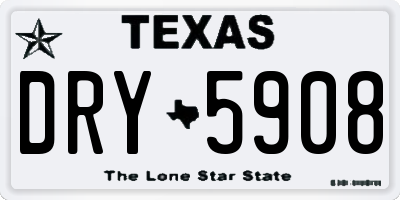 TX license plate DRY5908