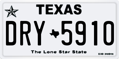 TX license plate DRY5910