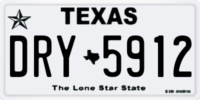 TX license plate DRY5912