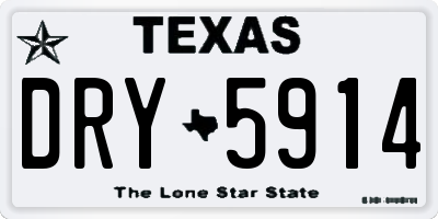 TX license plate DRY5914
