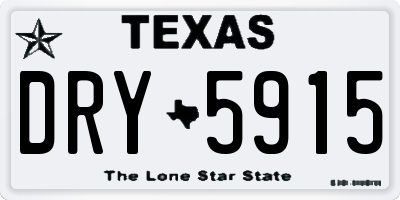 TX license plate DRY5915